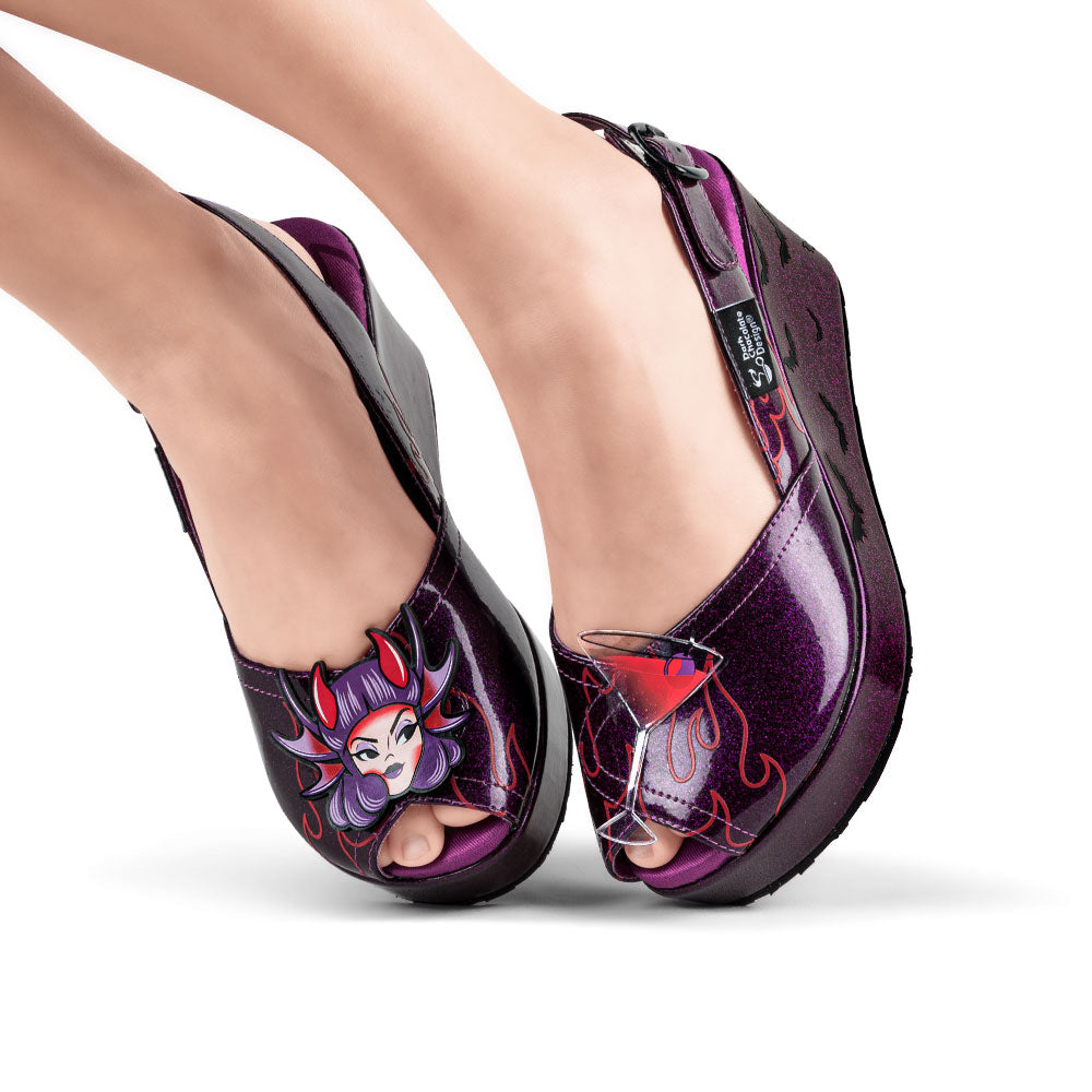 Chocolaticas® BLOODY MARY Women's Wedge Sandal