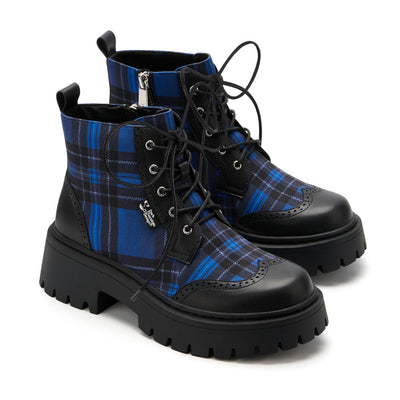 Blue Tartan Women's Boots