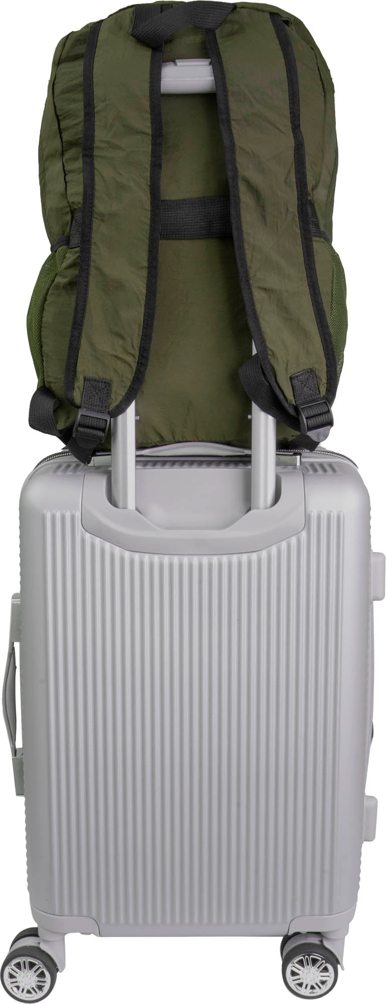 Boarding Pass Recycled Foldable & Packable Pouch Multi Compartment Backpack