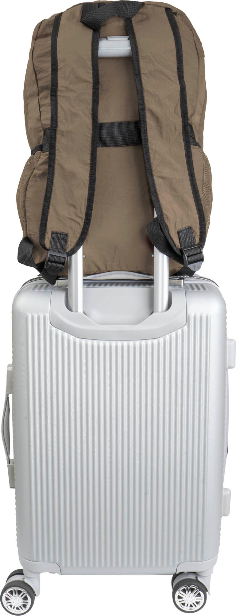 Boarding Pass Recycled Foldable & Packable Pouch Multi Compartment Backpack