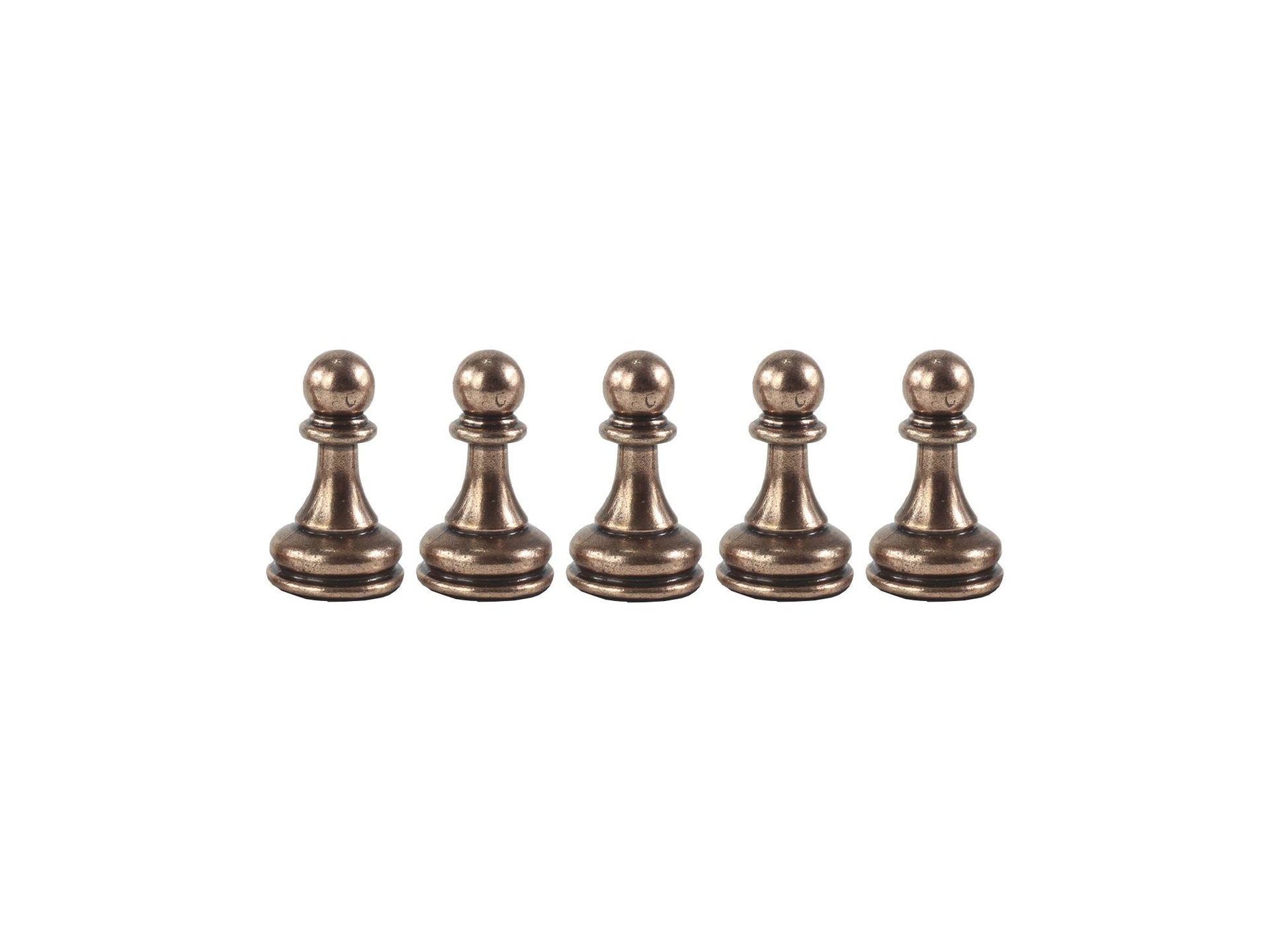 Bronze Silver Chess Pieces - Classic Metal Chessmen - Handmade Metal 32 Chess Pieces - Classic Metal Chess Figures