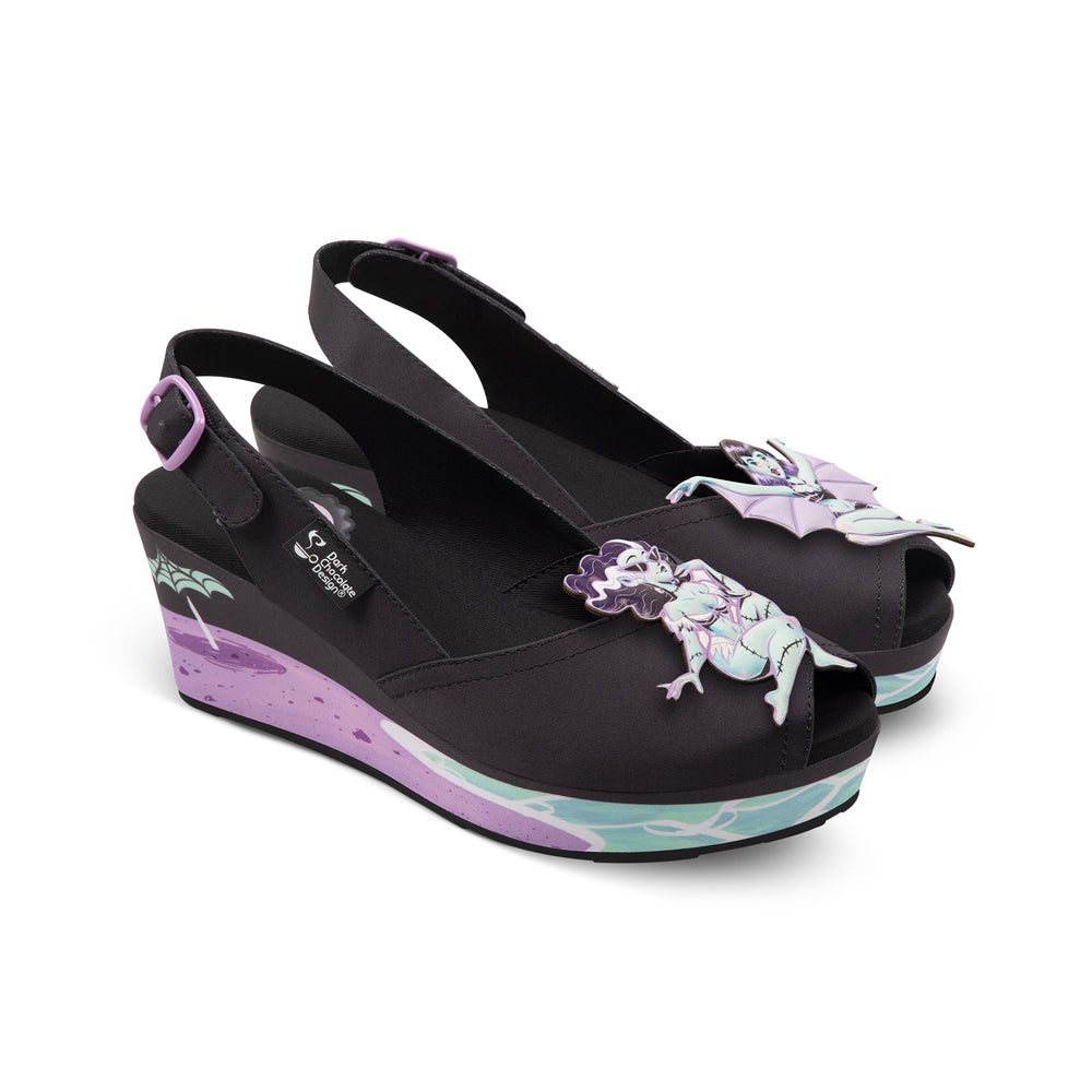 Chocolaticas® BEACH GHOULS Women's Wedge Sandal