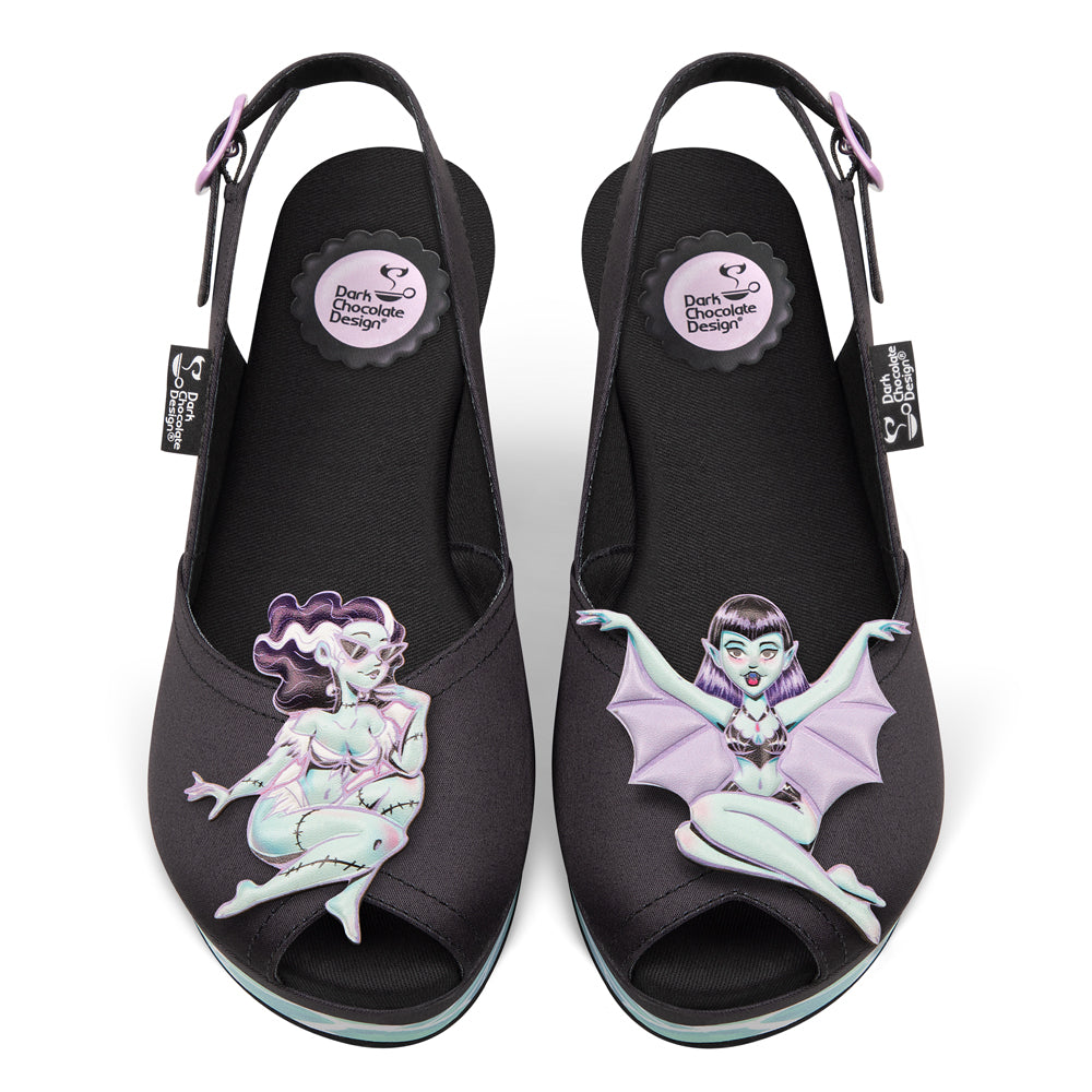 Chocolaticas® BEACH GHOULS Women's Wedge Sandal