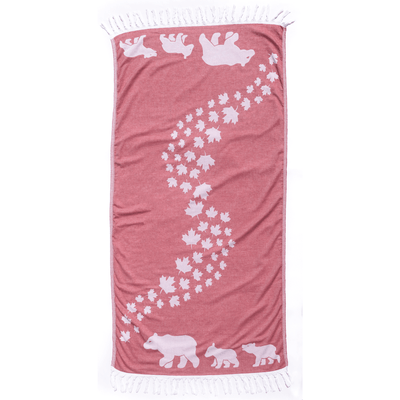 Turkish Towel | Body Towel | Canadian red and white