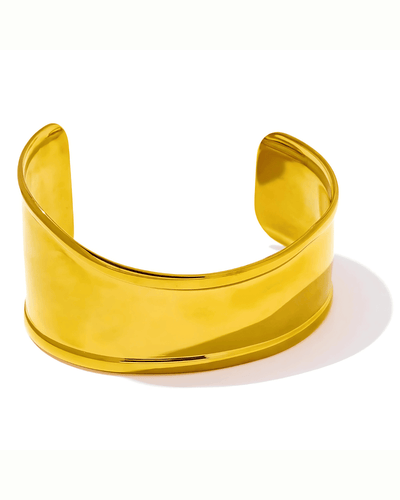 Gold Cuff Bracelet - Bone