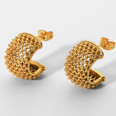 Dare Me - Mesh Half Hoop Earrings
