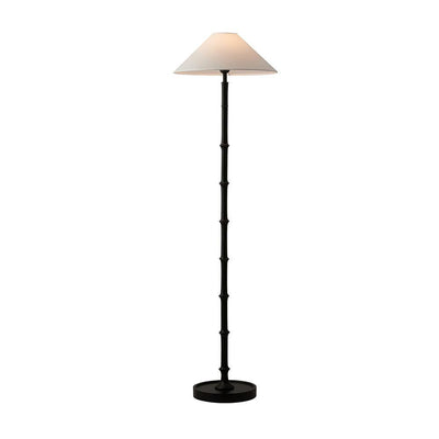 Black Bamboo Floor Lamp 11.8