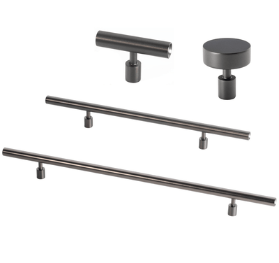 Lew’s Round Bar Series Black Stainless Steel Cabinet Knobs and Pulls