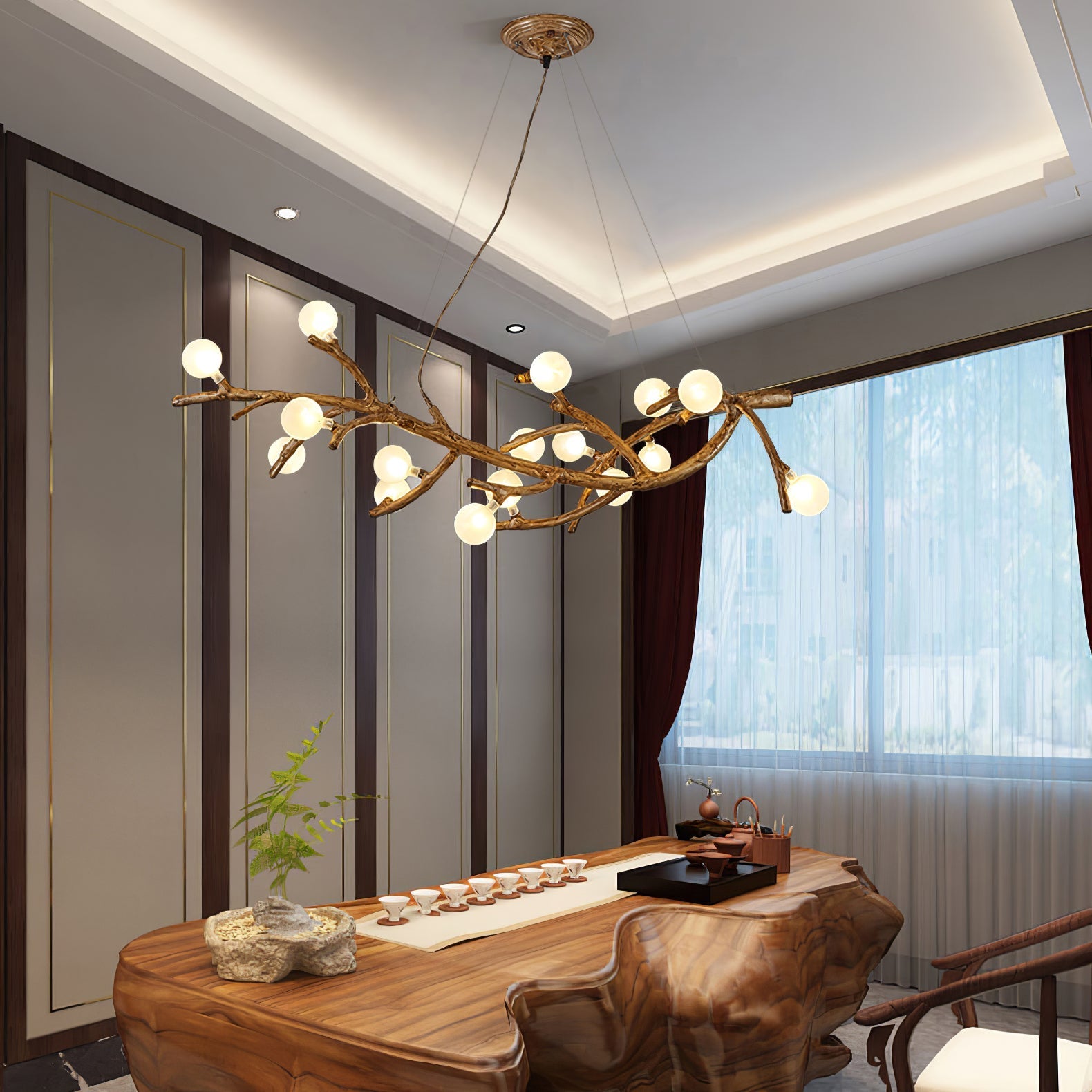 Boho Tree Branch Chandelier