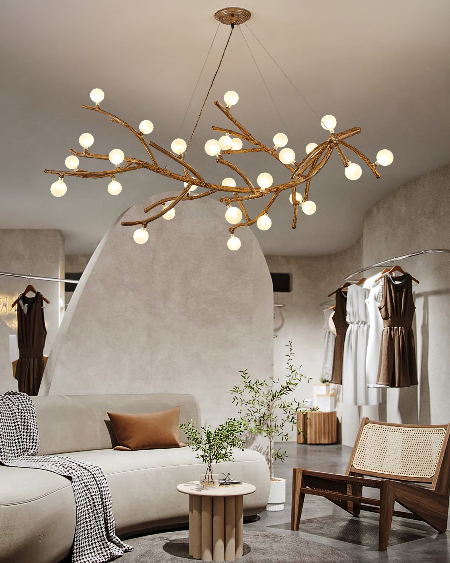 Boho Tree Branch Chandelier
