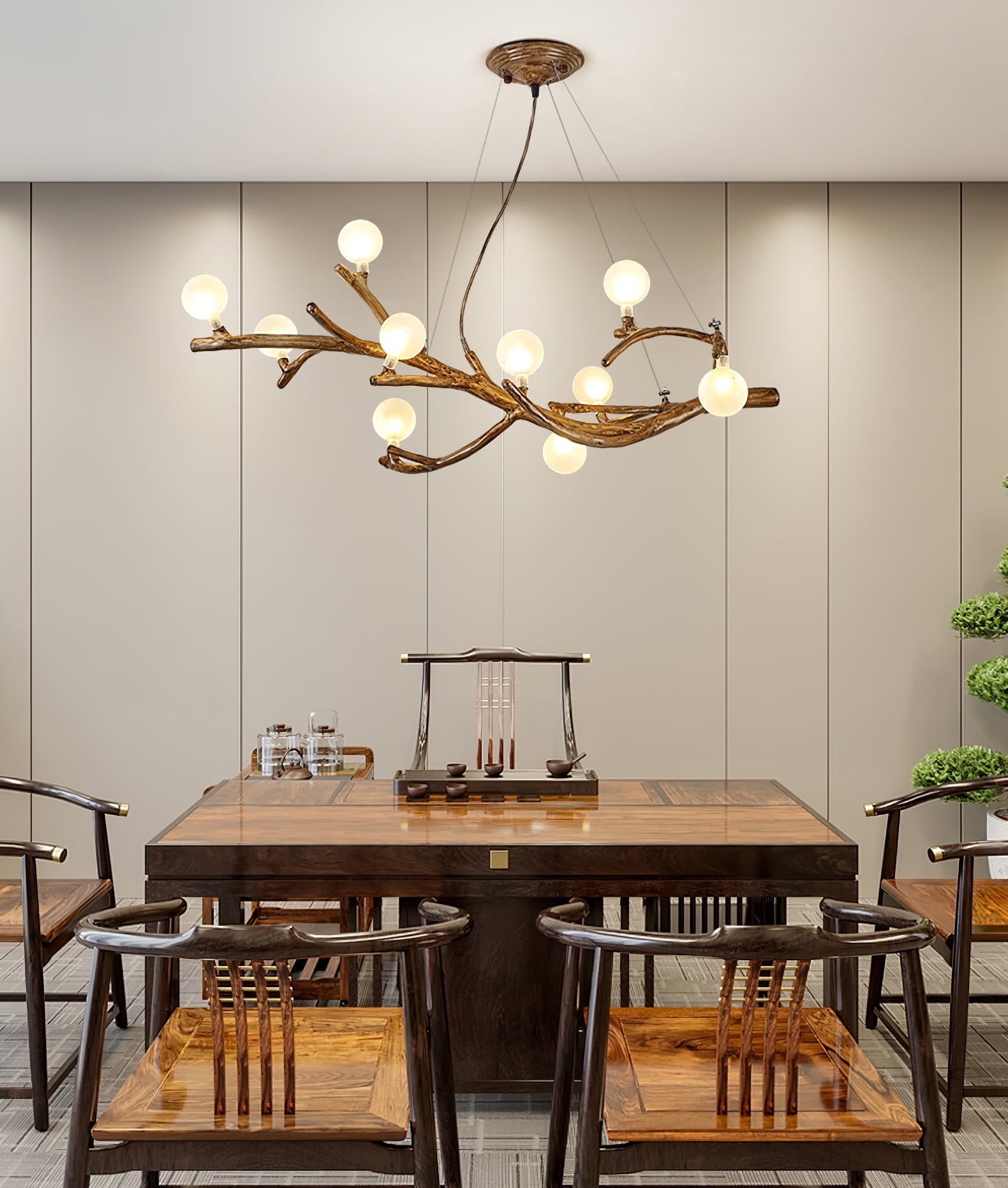 Boho Tree Branch Chandelier