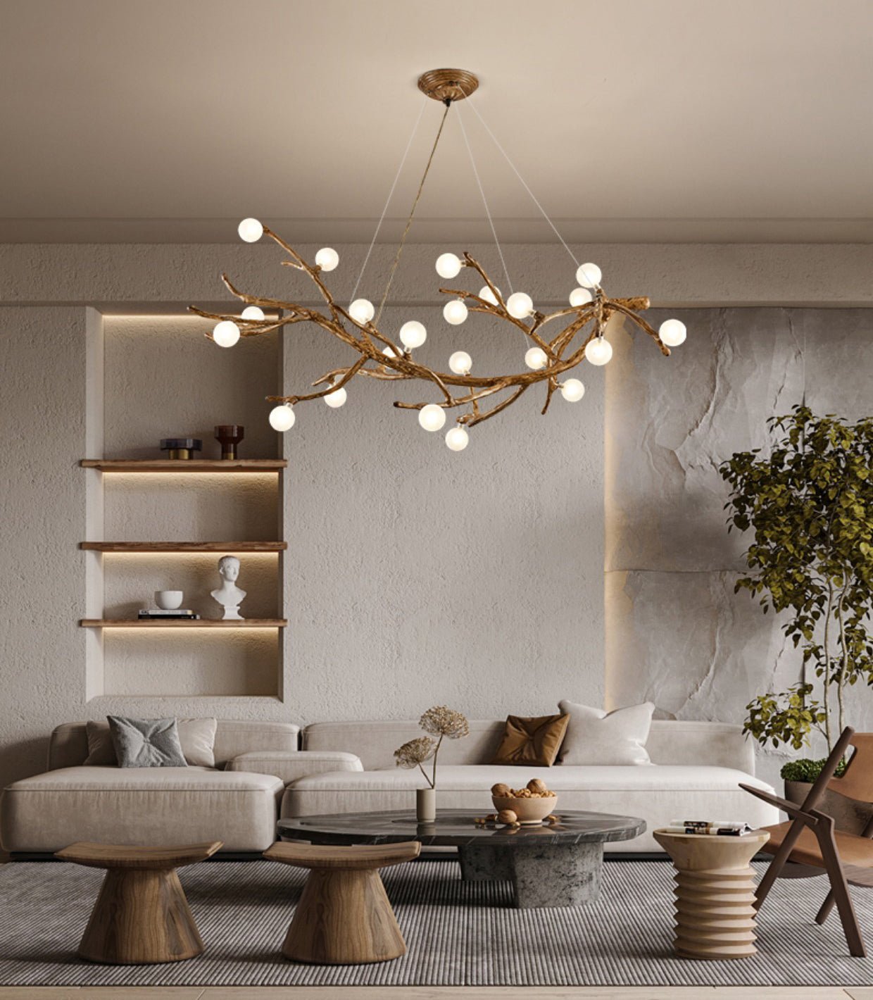 Boho Tree Branch Chandelier