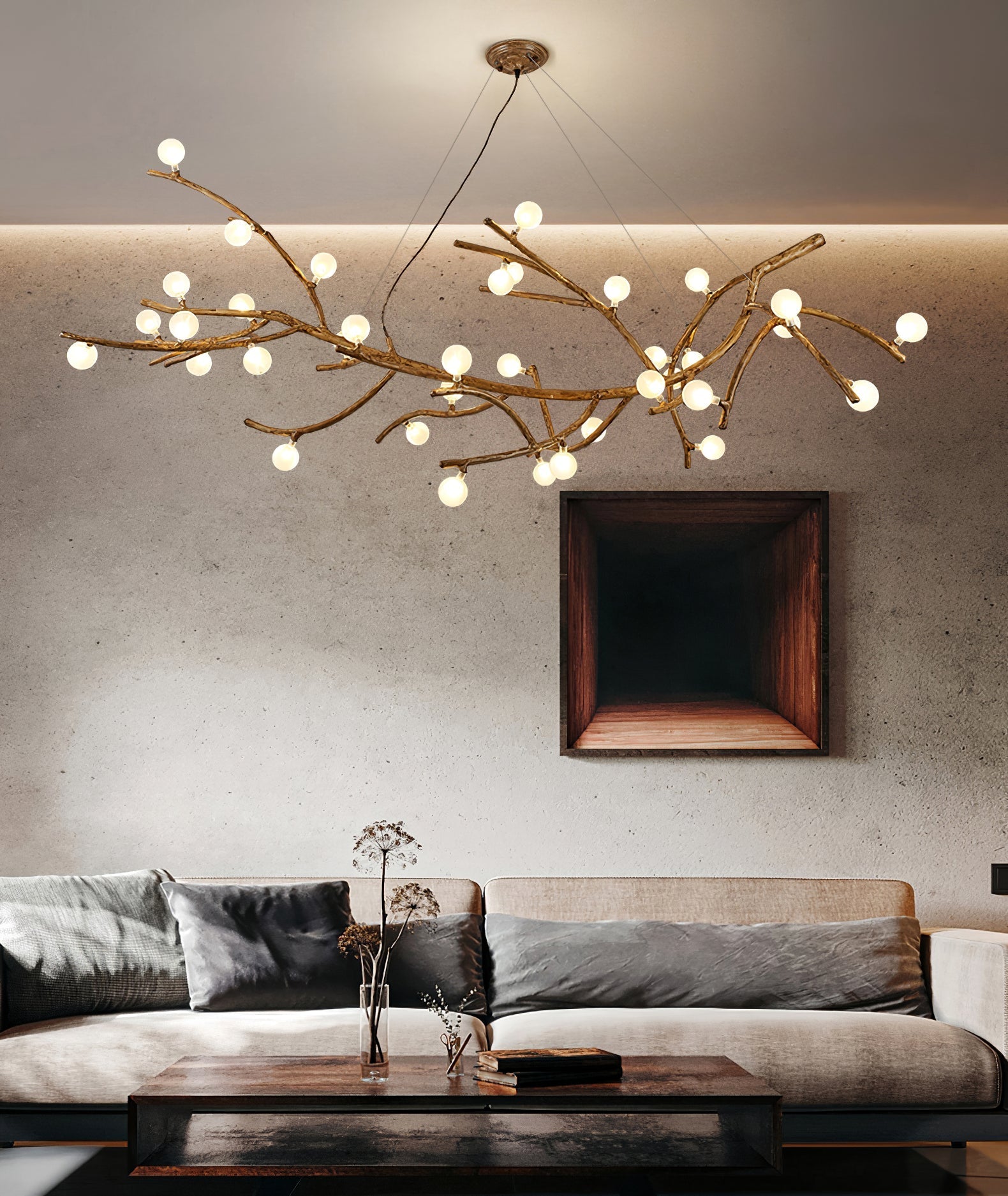 Boho Tree Branch Chandelier
