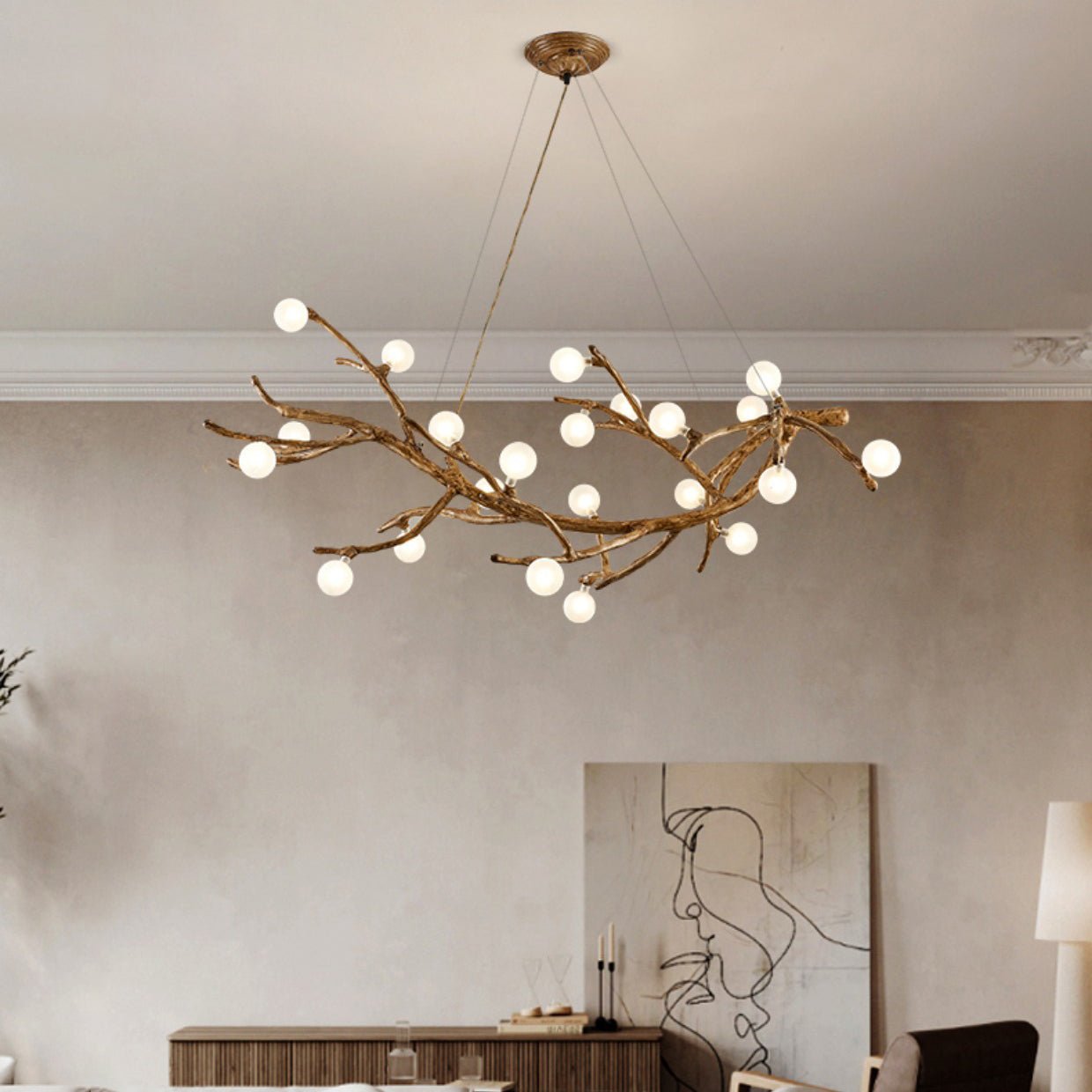 Boho Tree Branch Chandelier