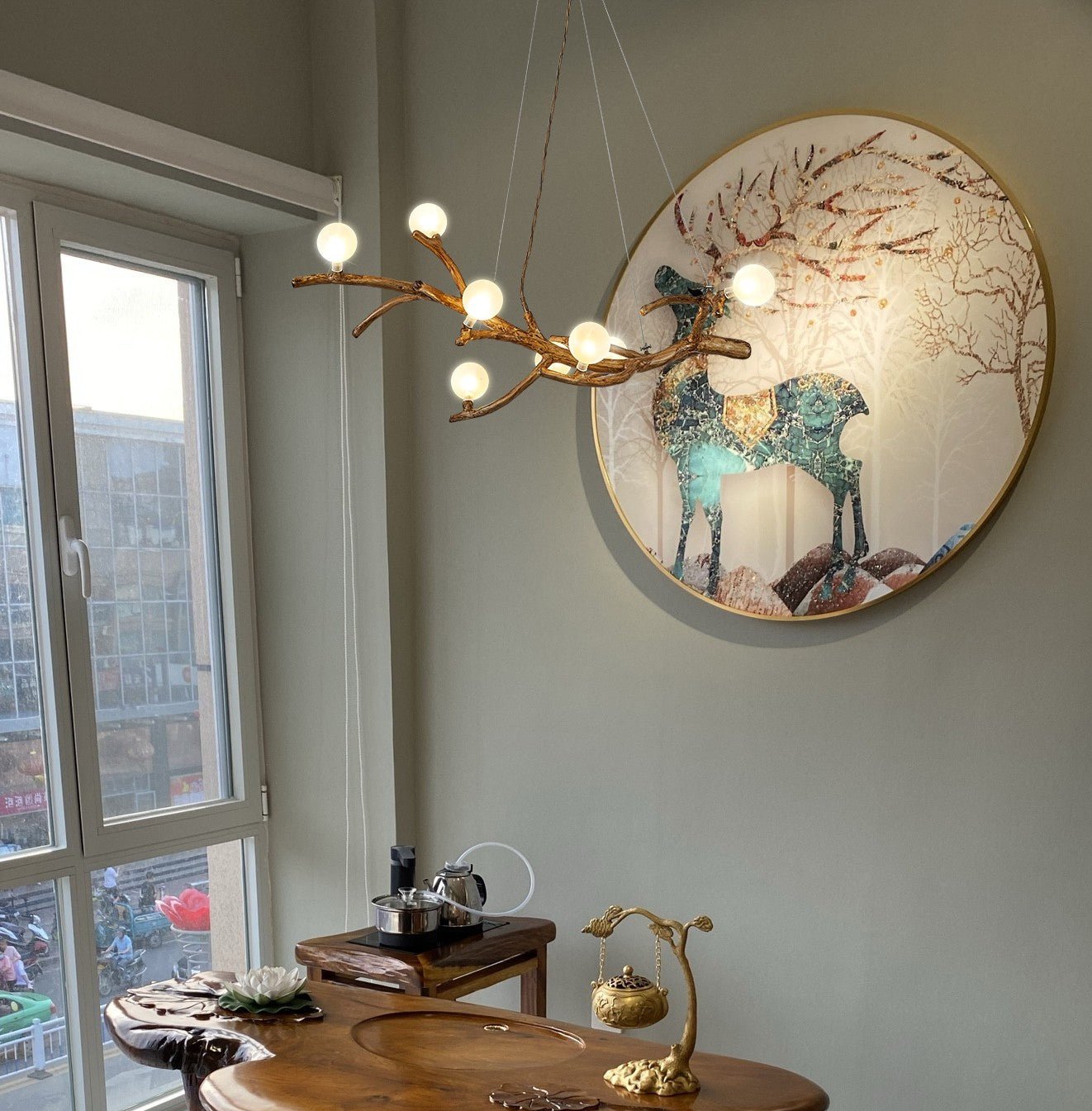Boho Tree Branch Chandelier