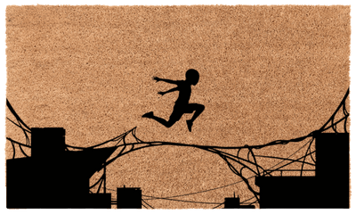 Boy Jumping Coir Mat