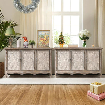 Buffet Cabinet - Vintage Wood Two-Door