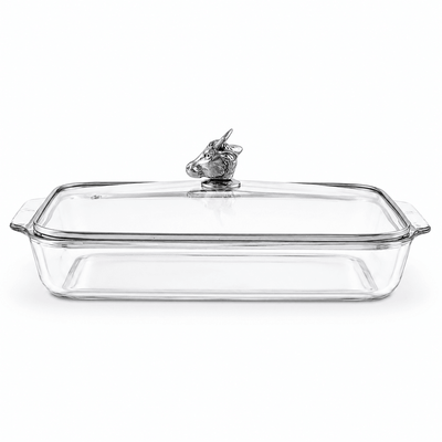 Bull / Steer Lid with Pyrex 3 quart Baking Dish