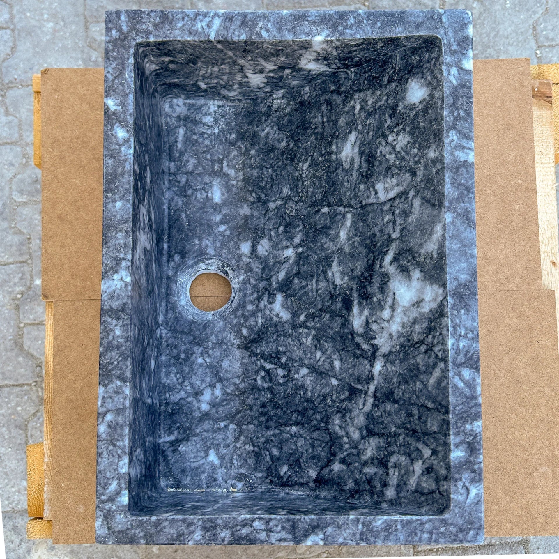 Bursa Gray Marble Rectangular Stone Sink Polished (W)12