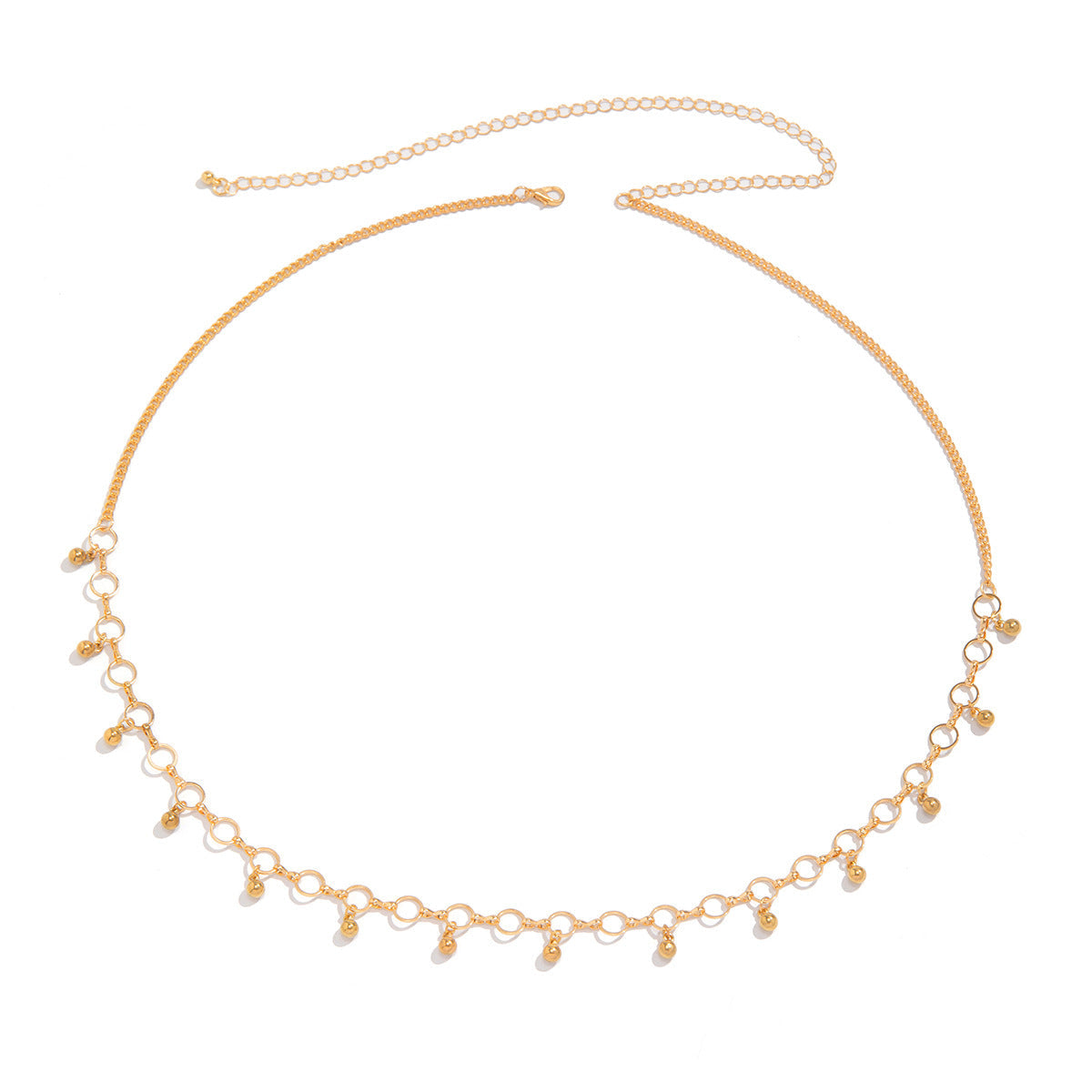 Simple and cold style round bead waist chain body chain sexy love single-layer waist chain accessory