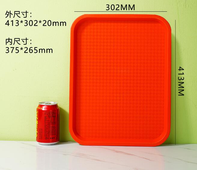3 SIZE Large Foodservice Tray, Rectangular food trays Plastic Drink Serving Tray for Serving Drinks Snacks Tea