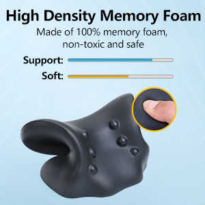 Heated Neck and Shoulder Relaxer Cervical Traction Device Pillow with Graphene Heating Pad Heated Chiropractic Pillow