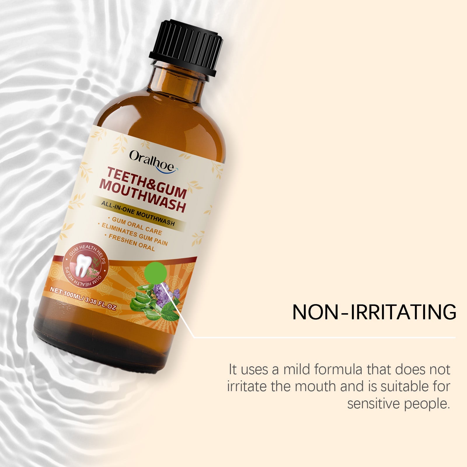 Herbal Mouthwash, Herbal Ingredients Gently Clean Teeth Odor Daily Care Mouthwash