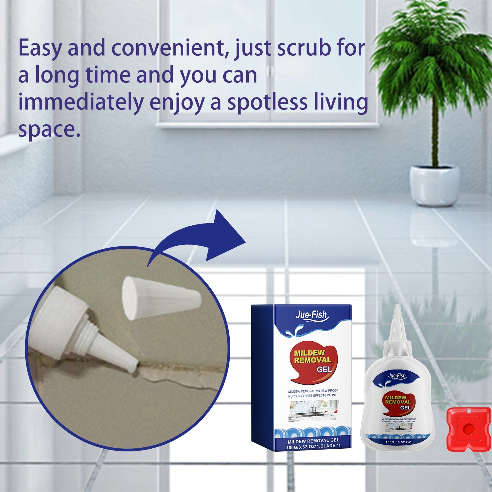 Mildew Removal Gel, Wall Tile Refrigerator Washing Machine Silicone Strip Window Gap Multi-Effect Anti-Mildew Agent