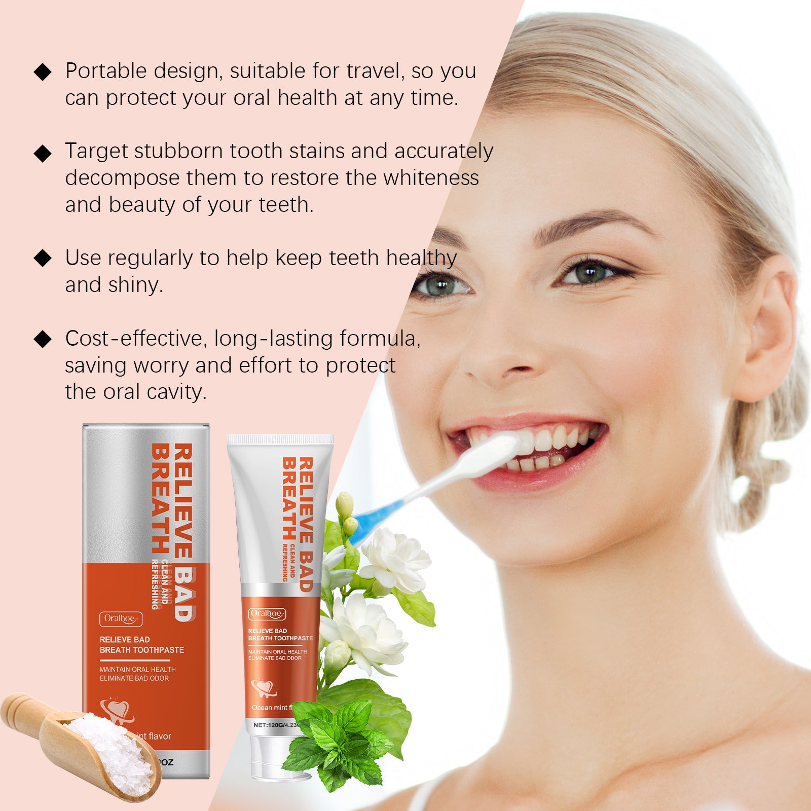 Clean Toothpaste Gentle Clean Care Teeth Bright Fresh Mint Oral Care Toothpaste