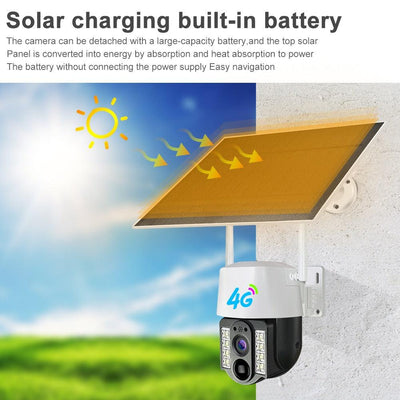 V380 New Arrival 3MP Wireless WiFi Security CCTV Camera Night Vision Sim Card Solar 4G Outdoor