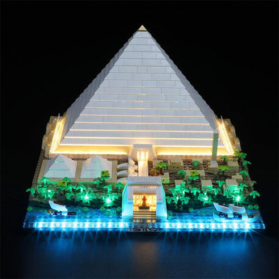 Compatible with LEGO 21058 Giza Pyramid building blocks, LED lighting fixtures, and building supporting lighting
