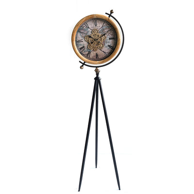 Atlas Tripod Gear Floor Clock