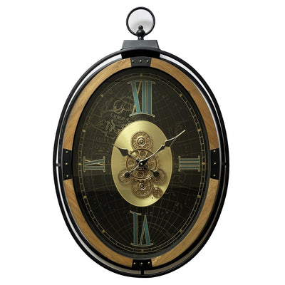 Oval Éclipse Gear Wall Clock