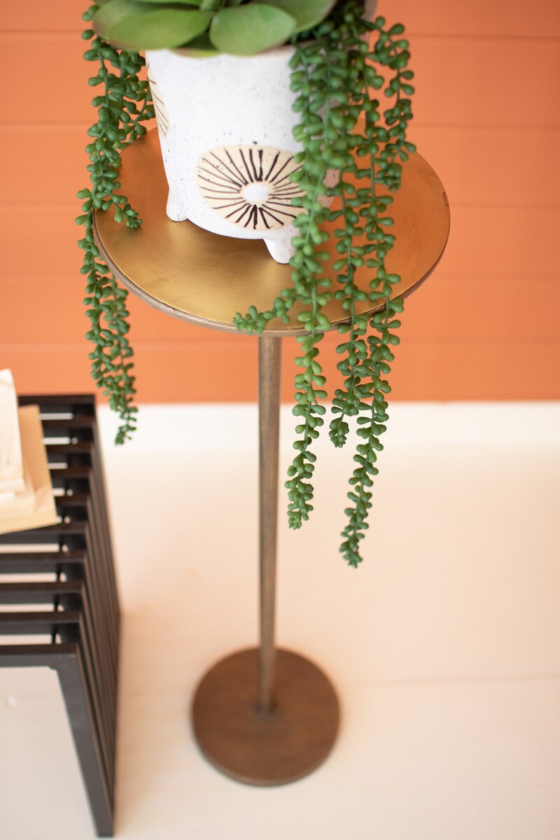 ANTIQUE BRASS COCKTAIL TABLE