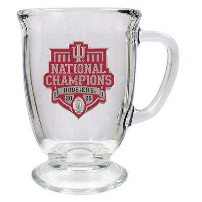 2025-26 Indiana National Champ Coffee Mug (Clear and Burgundy)