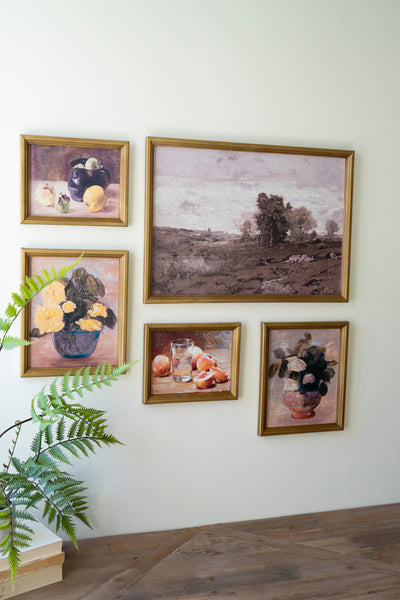 SET OF FIVE FRAMED GALLERY WALL PRINTS