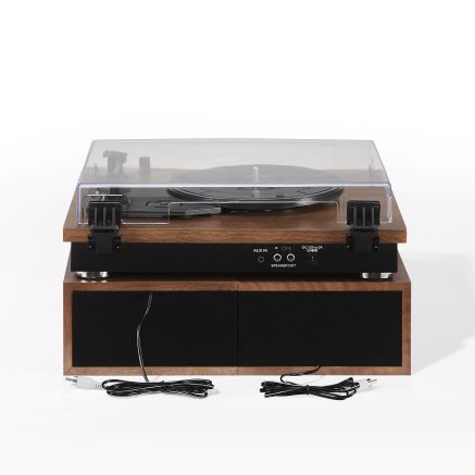 Riff Record Player With Speakers - Walnut