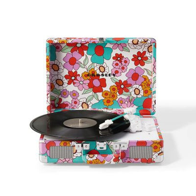 Cruiser Plus Portable Turntable with Bluetooth In/Out - Groovy Floral