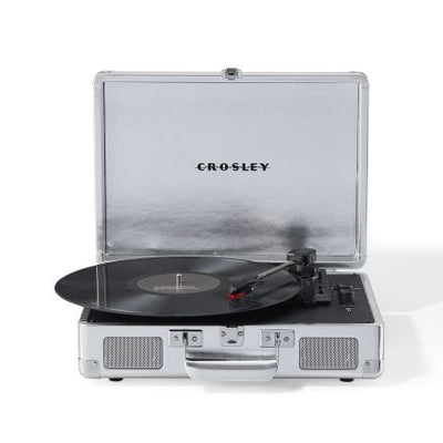Cruiser Plus Portable Turntable with Bluetooth In/Out - Silver