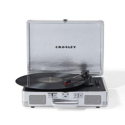 Cruiser Plus Portable Turntable with Bluetooth In/Out - Silver