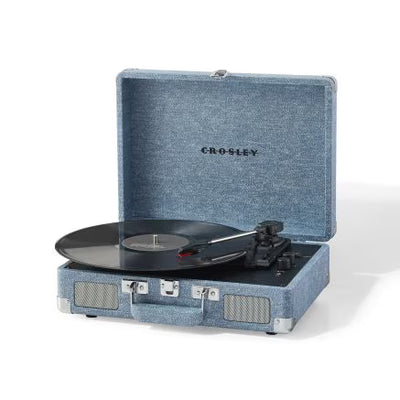 Cruiser Plus Portable Turntable with Bluetooth In/Out - Washed Denim