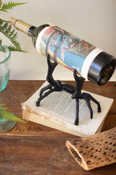 Cast Iron Crab Wine Bottle Holder