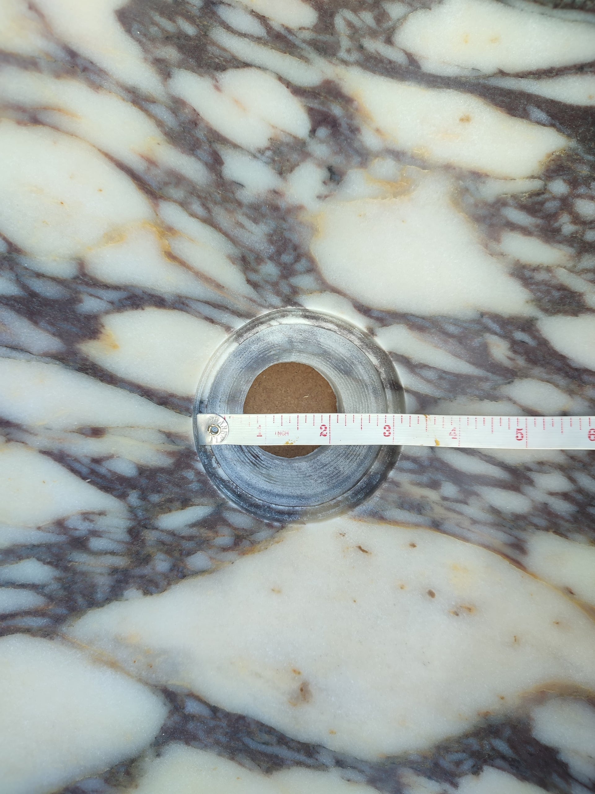 Calacatta Viola Marble Oval Shape Above Vanity Bathroom Sink (W)14
