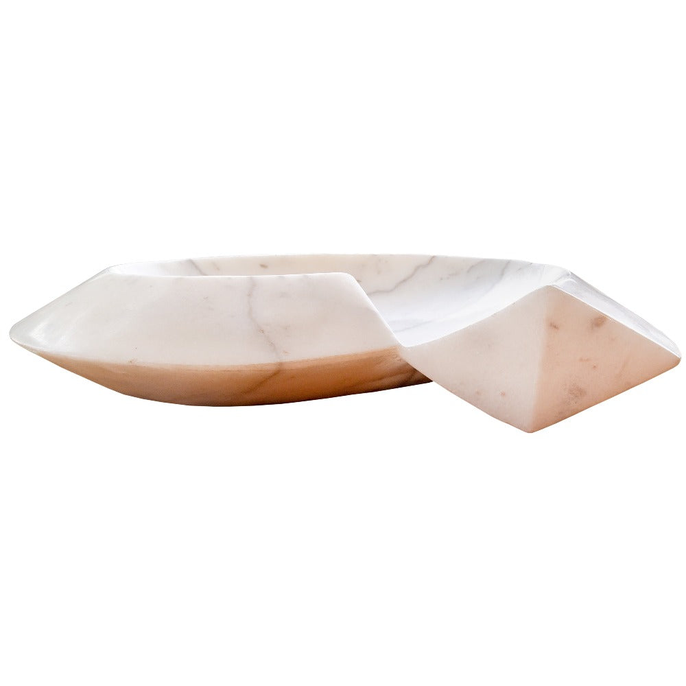 Carrara Marble Helix Shape Stone Sink Polished (W)20
