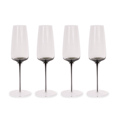 Smoke Stem Champagne Glasses