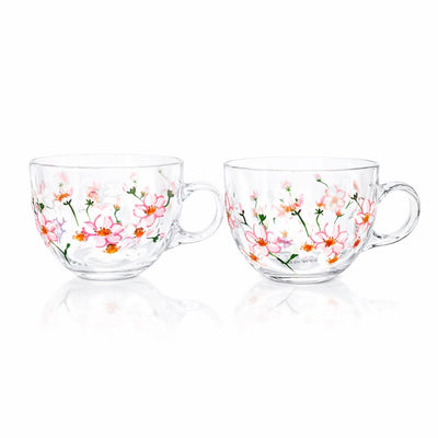 Painted Cherry Blossom Mugs