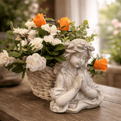 Resin Angel Girl Planter