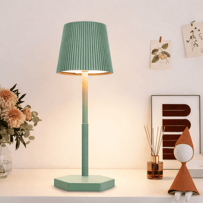LumiGrid | Modern Stripe LED Table Lamp with Touch Dimming | Metal USB Desk Light for Decor