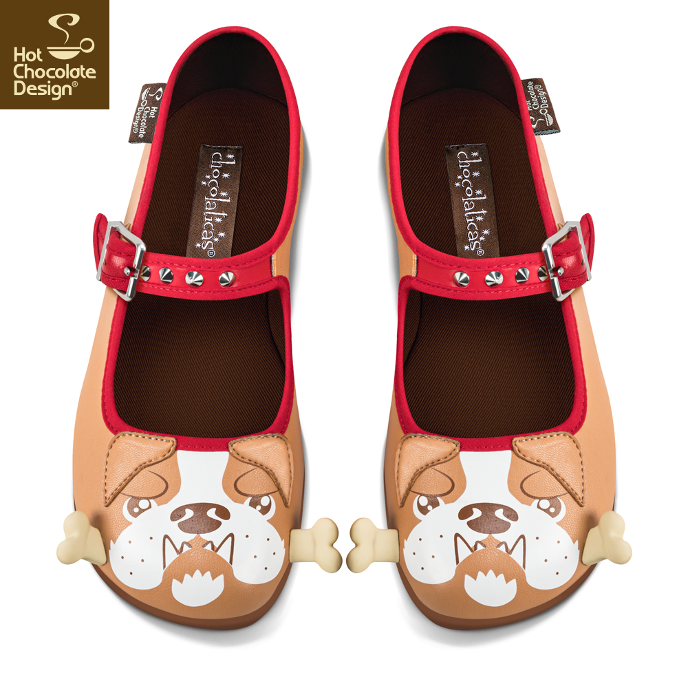 Hot Chocolate Design - BULLDOG Women's Mary Jane Flat