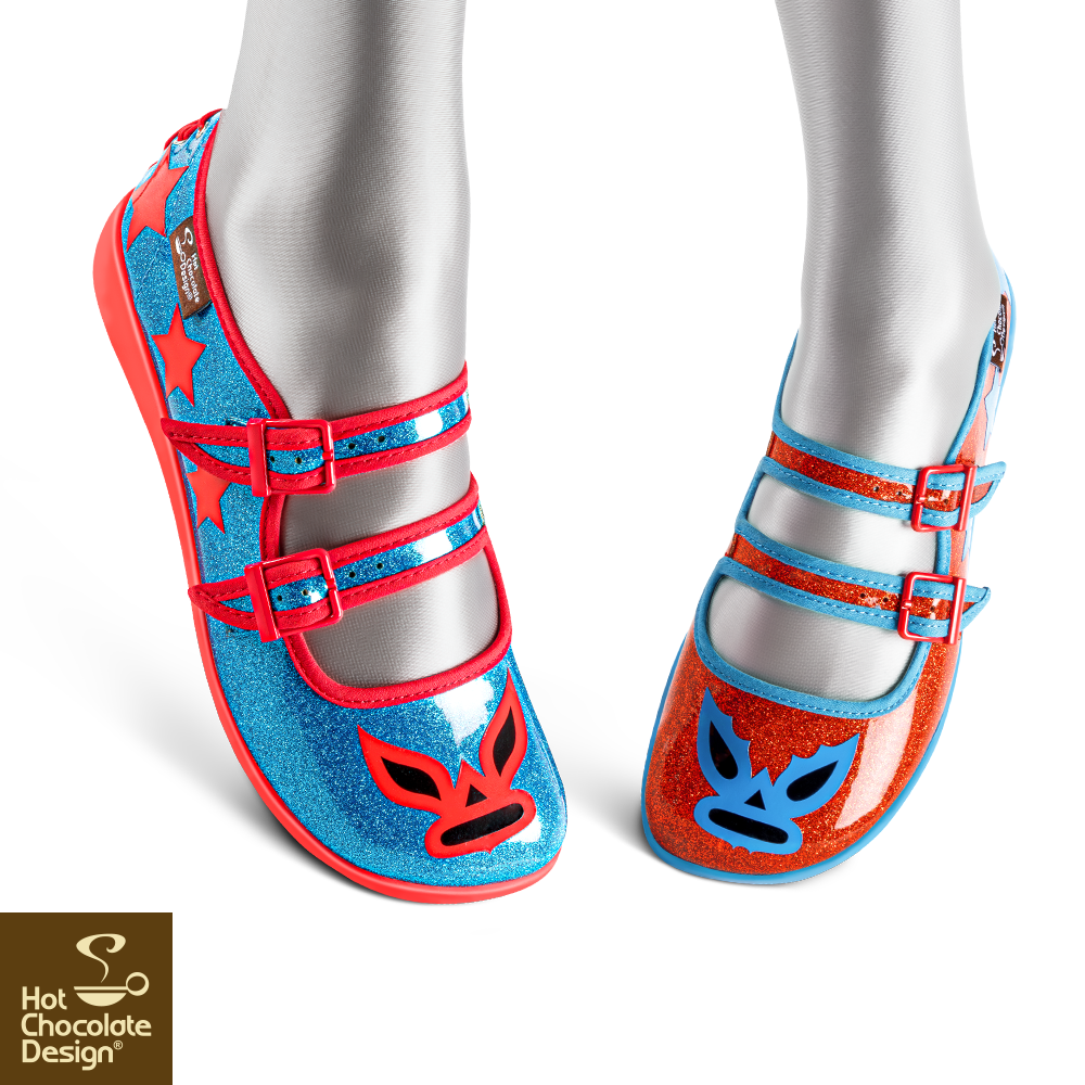 Hot Chocolate Design Luchador Mary Jane Flats